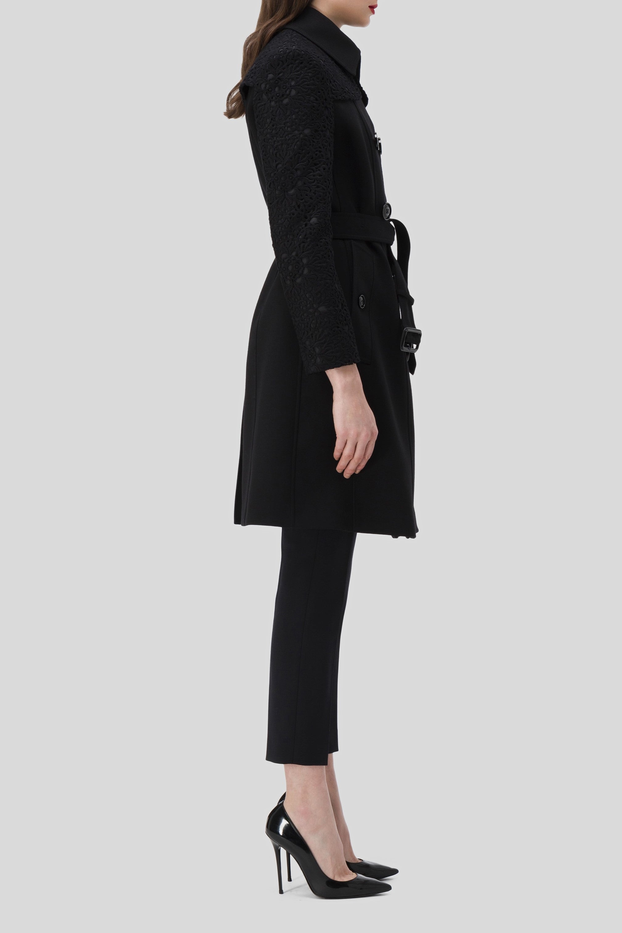 Antonio Croce Thalia Contrast Sleeve Coat